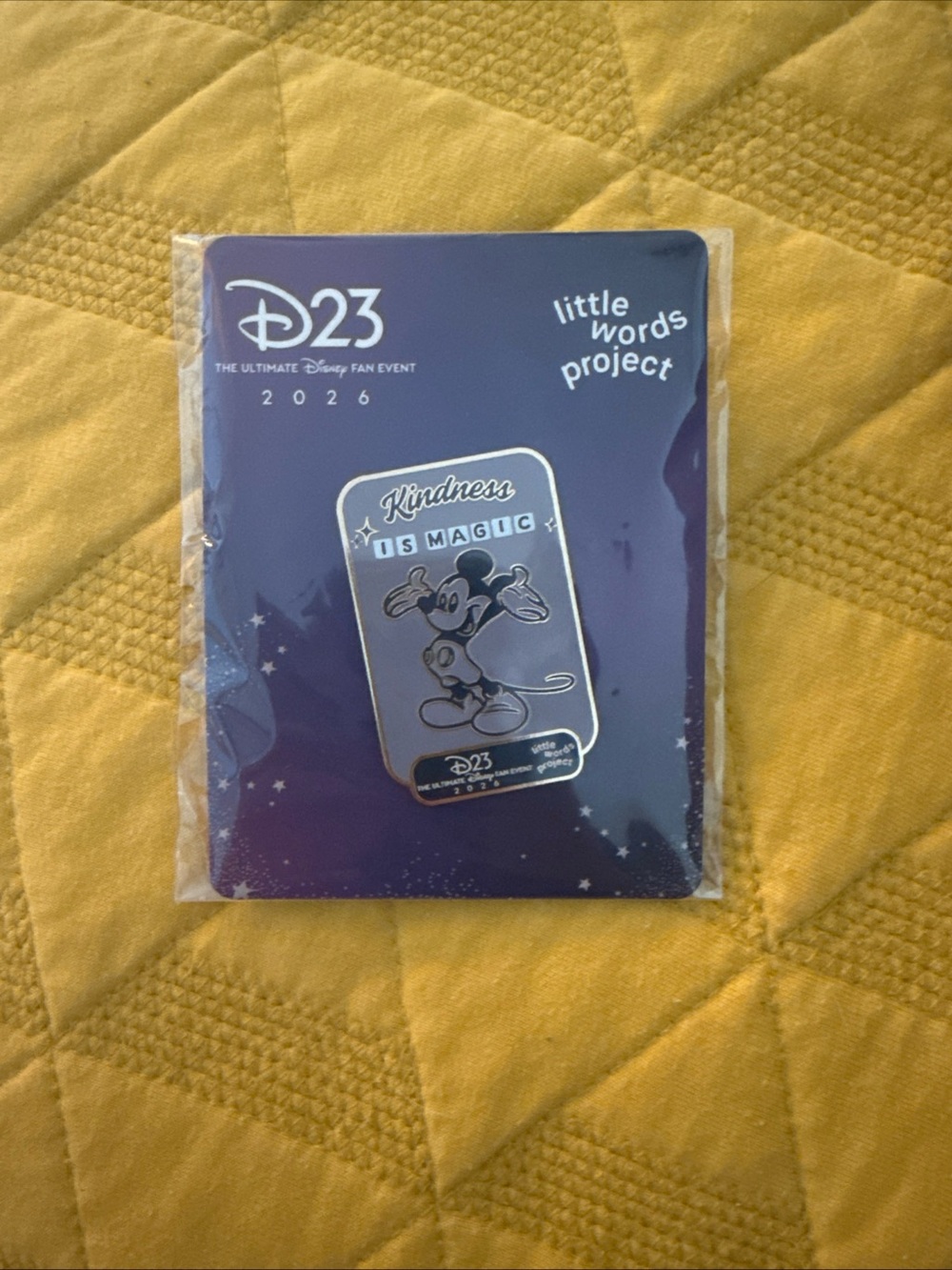 Little Words Project D23 'Kindness Is Magic' Silver & Blue Enamel Pin